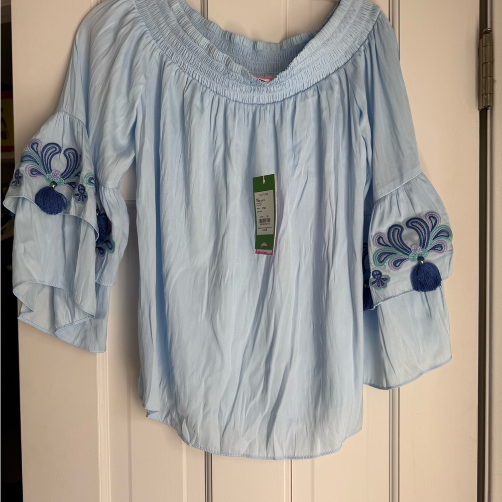 Lilly Pulitzer Tobyn Top - Boho Blue - Size XS NWT